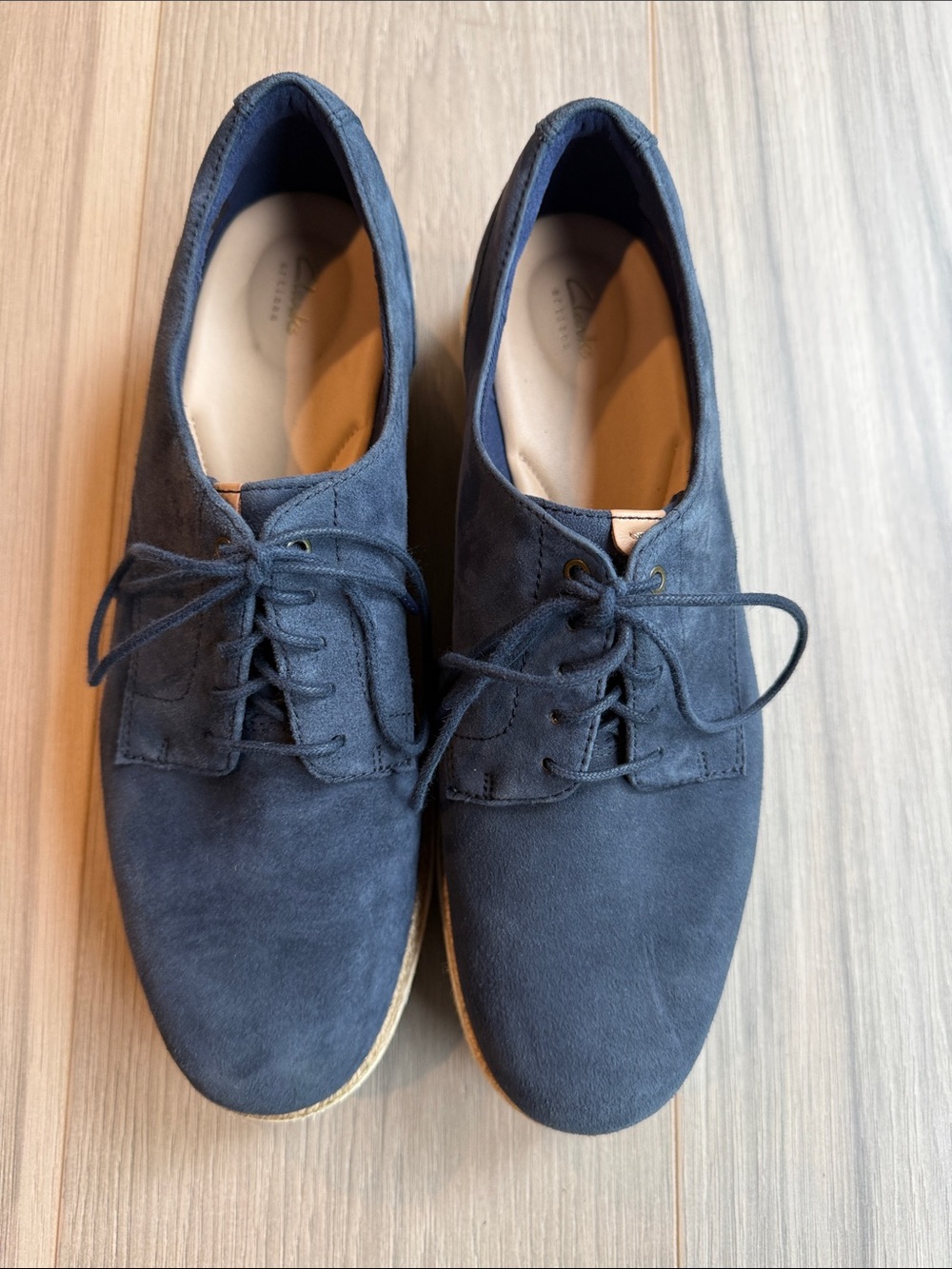 Clarks Women's Navy Suede Sneakers Size 10